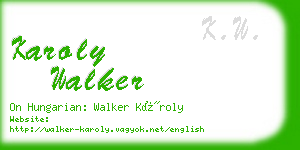 karoly walker business card